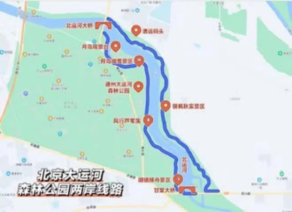 北京大运河森林公园游玩路线指南，不热的天气最适合游玩