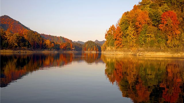 杭州最大公园千岛湖国家森林公园，四季皆景，面积达 95000 公顷